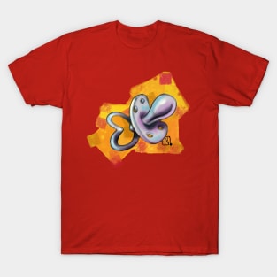 new school pacifier illustration on squared backgorund T-Shirt